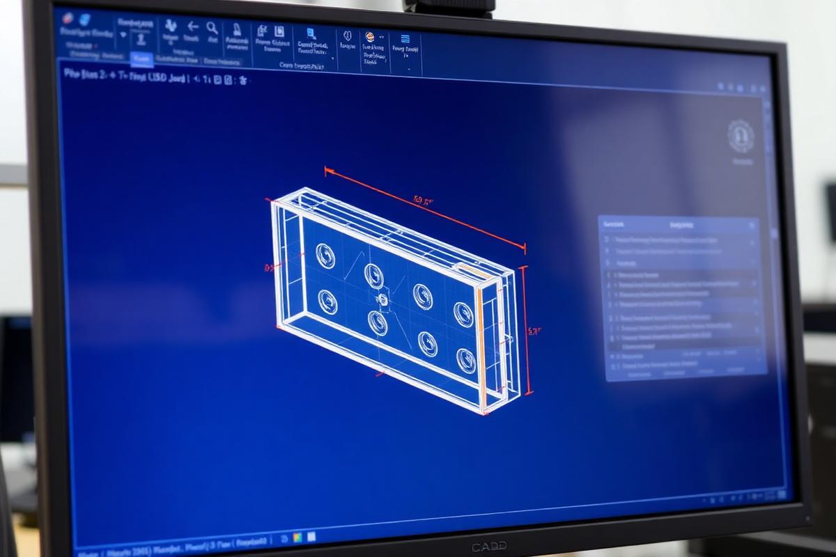 CAD-Konstruktion eines technischen Bauteils